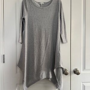 Simply Southern Heather Gray Asymmetrical Dress